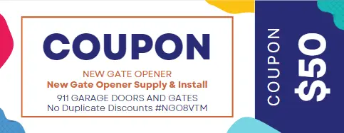 Coupon new automatic gate opener installation